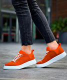 Kb-x204 Kuback Turuncu Keten Beyaz Yüksek Taban Günlük Erkek Erkek Spor Ayakkabı