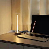Monozone  Manyetik Masa Lambası Abajur Şarjlı Modern Okuma Işığı 3 Modlu Strip Light Dokunmatik Işık