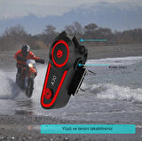 qasul RGB Modlu Bluetooth Motosiklet Kulaklık 5.2 Bluetooth Interkom Kask Kulaklik