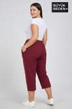 Büyük Beden N Baskılı Kadın Şort Kapri Rahat Kalıp Cepli Bağcıklı 3XL-6XL SPR26BSRK591-19