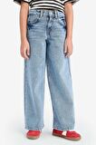 Kız Çocuk Wide Leg Geniş Paça Jean Pantolon