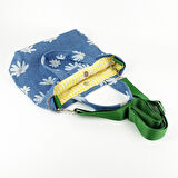 WoodyCord El Yapımı Papatya Baskılı Kot Çanta - Bahar Esintili ve Kullanışlı