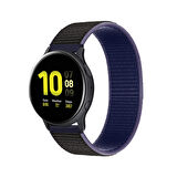 Megafox Samsung Galaxy Watch 5/5 Pro 20mm Uyumlu Hasır Kordon Spor Örgü İşlemeli Yumuşak Kayış