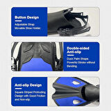 Techtic Paletli Şnorkel Seti Tüplü Dalış Ekipmanları Yüzgeç Dalış Gözlüğü Seti 37-41(S-M)42-47(L-XL)