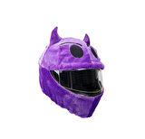 Şeytan emojili kask kılıfı aksesuarı