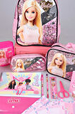 LİSANSLI BARBIE GİZEMLİ PARILTILAR KOLEKSİYONU ANAOKUL,KALEM VE BESLENME ÇANTASI,MATARA,BESLENME KABI İLE KIRTASİYE OKUL SETİ