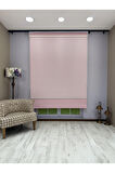 LUNA Serisi Beyaz Tül Pembe Stor Perde Işık Kontrollü, Çift Mekanizmalı, Kolay Montaj