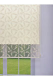 NOVA Serisi – Üç Yaprak Desenli Çift Mekanizmalı Bej Tül Stor Krem Perde