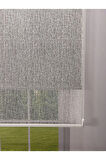 OLYMPOS Serisi – Kırçıl Desenli Çift Mekanizmalı Beyaz Tül Antrasit Gri Stor Perde