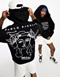 Picasso Baskı Oversize Sweatshirt