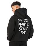 Normal People Scare Me Baskı Oversize Sweatshirt