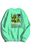 Unisex Sweatshırt Oversize Bisiklet Yaka Art Work Baskı