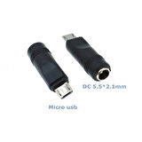 STC-505 5.5MM*2.5MM - MICRO USB Adaptör Uç Dönüştürcü 3 lü Paket