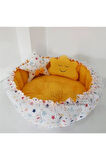 Karışık Yıldızlı Açılır Kapanır Oyun Minderi Bebek Yuvası Jaju-babynest Anne Yanı