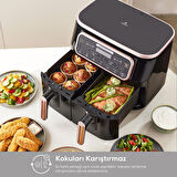 Karaca Air Pro Cook Duo Tandır XXXL 4+4 Litre Airfryer Stargold 8 Kişilik