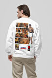 Muhammed Alii Clay Baskılı Unisex Oversize Efsane Boksör Sweatshirt