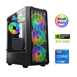 Xaser Xsr884 i7 12700F 16GB Ram 512GB M.2 NVMe SSD 6GB RTX3050 23.8" 180Hz Curved Oyuncu Bilgisayarı