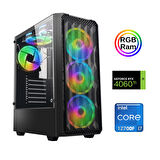 Xaser Xsr887 i7 12700F 16GB Ram 512GB M.2 NVMe SSD 8GB RTX4060Ti 23.8" 180Hz Curved Oyuncu Bilgisayarı