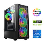Xaser Xsr881 i7 12700F 16GB Ram 512GB M.2 NVMe SSD 8GB RTX4060 Oyuncu Masaüstü Bilgisayarı
