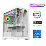 Xaser Xsr889 i7 12700F 16GB Ram 512GB M.2 NVMe SSD 6GB RTX3050 Oyuncu Masaüstü Bilgisayarı