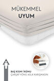 Calmera Home Tek Kişilik %100 Pamuk Penye Lastikli Çarşaf - 100 x 200 cm Bej