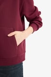 Relax Fit Kapüşonlu Basic Düz Kalın Kumaş Fermuarlı Sweatshirt