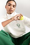 DeFactoFit Oversize Geniş Kalıp Polo Yaka Spor Baskılı Sporcu Sweatshirt D1699AX24AUER105