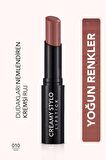 Flormar Dudaklara hem parlak hem de doğal Creamy Stylo Lipstick -010 Nude- BLACK Q WHİTE
