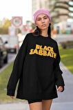 Black Sabbath Baskılı Unisex Oversize Sweatshirt