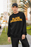 Black Sabbath Baskılı Unisex Oversize Sweatshirt