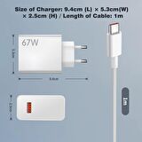 OnePlus Nord 3 Uyumlu 67 Watt Type C Hızlı Şarj Cihazı