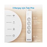 Meross Akıllı Çoklu Priz - 4 Güç + 4 Usb
