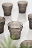 Akrilik Füme Tekli Kısa Bardak & Su Meşrubat Kahve Yanı Bardağı 300 ml ( Cam Değildir )