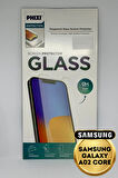 Samsung Galaxy A02 Core Uyumlu Temperli Tam Koruma Şeffaf Cam Ekran Koruyucu