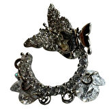 Uretti - İREM 3914 1939 Zirkon Taşlı Kelebek Model Sallantılı Tasarım Küpe