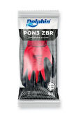 Dolphin PON3 Zebra Kırmızı/Siyah Nitril Polyester İş Eldiveni