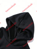 Doubtful Cat Handing Knife Prints Casual Warm Hoody Men Trendy Loose Sweatshirts Basic Simple