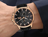 SLAZENGER ROSE GOLD KASA DUAL TİME ÖZELLİKLİ 5 ATM SU GEÇİRMEZ SİLİKON KAYIŞLI ERKEK KOL SAATİ