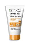 sinoz koyu leke görünümünü azaltan yüz güneş kremi spf50