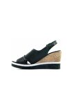 MAMMAMİA HAKİKİ DERİ KADIN DOLGU TOPUK SANDALET (36-40)  23Y D23YS-1110 Z