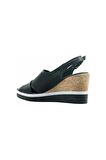 MAMMAMİA HAKİKİ DERİ KADIN DOLGU TOPUK SANDALET (36-40)  23Y D23YS-1110 Z