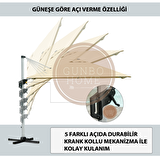 3 X 3 KARE DEV BAHÇE ŞEMSİYESİ TAM RPOFESYONEL BAHÇE ŞEMSİYESİ TERAS ŞEMSİYESİ MUZ ŞEMSİYE AMPUL