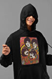 The Beatles Müzik Grubu Baskılı Unisex Hoodie, Oversize Sweatshirt