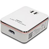 Fuchsia USB Hızlı Şarj Aleti Beyaz