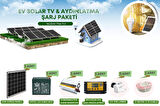 Güneş Enerjisi Aydınlatma - Tv Paketi 500w Inverter 50w Güneş Paneli 24ah Jel Akü