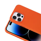 iPhone 14 Pro Max Kılıf MagSafe Şarj Özellikli Kumaş Tasarımlı Miami Sert PC Kapak