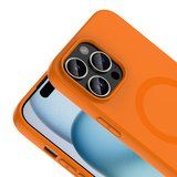 iPhone 14 Pro Max Kılıf MagSafe Şarj Özellikli Soft Mat Tasarım Aris Silikon Kapak