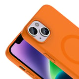 iPhone 14 Kılıf MagSafe Şarj Özellikli Soft Mat Tasarım Aris Silikon Kapak