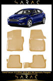 Ford Focus 2016 Model Bej Araca Özel 3d Havuzlu Paspas