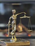 Bakır Concept Pirinç Adalet Heykeli Themis